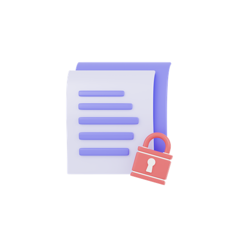 Document Security  3D Icon