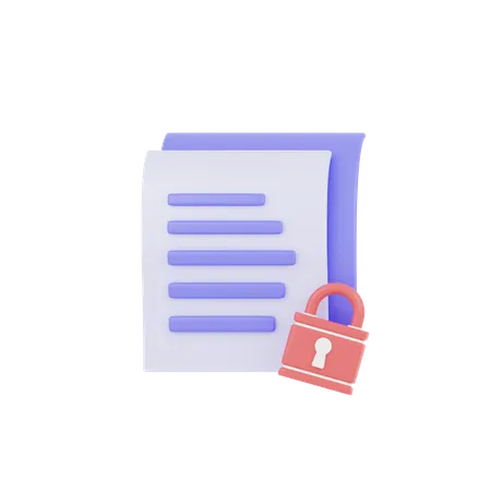 Document Security  3D Icon