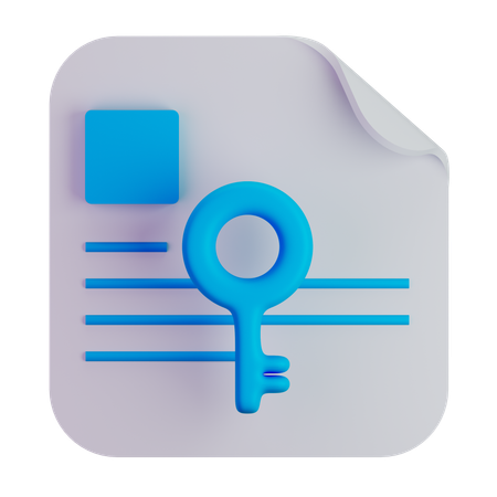 Document security  3D Icon