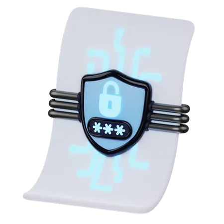 Document Security  3D Icon