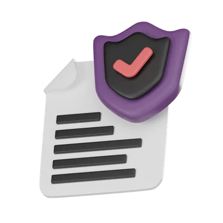 Document Security  3D Icon