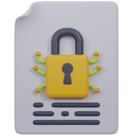 Document Security  3D Icon