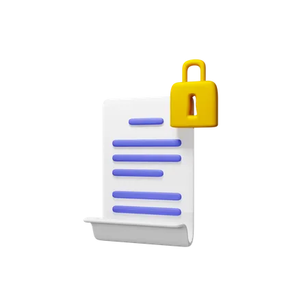 Document Security  3D Icon