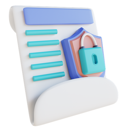 Document Security  3D Illustration