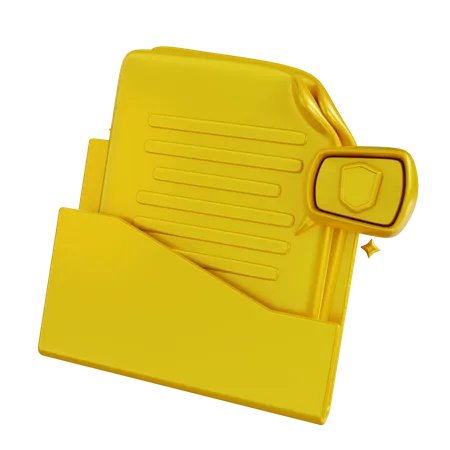 Document Security 3D Icon