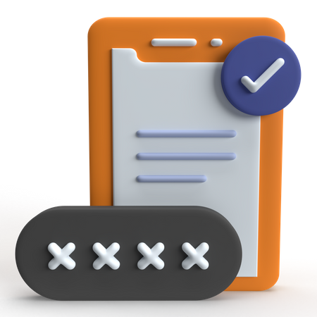 Document Security  3D Icon