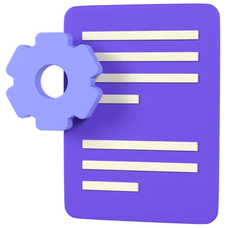 Document Settings  3D Icon