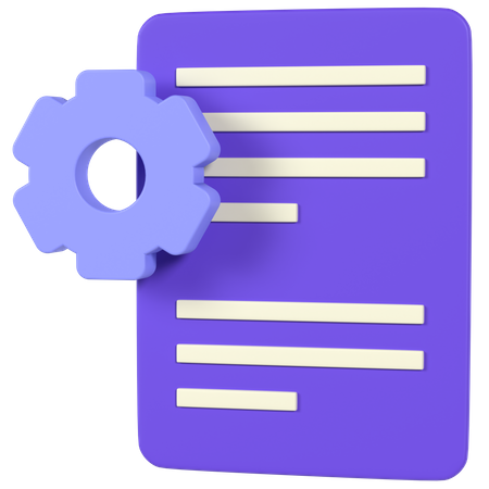 Document Settings  3D Icon