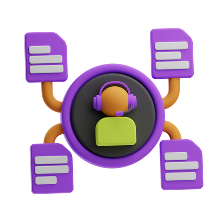 Document Share  3D Icon