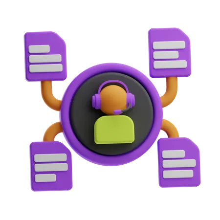 Document Share  3D Icon