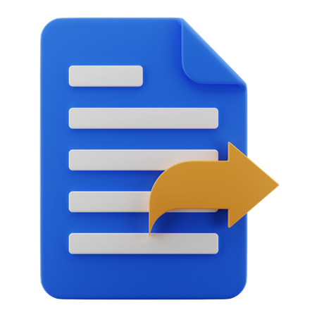 Document share  3D Icon