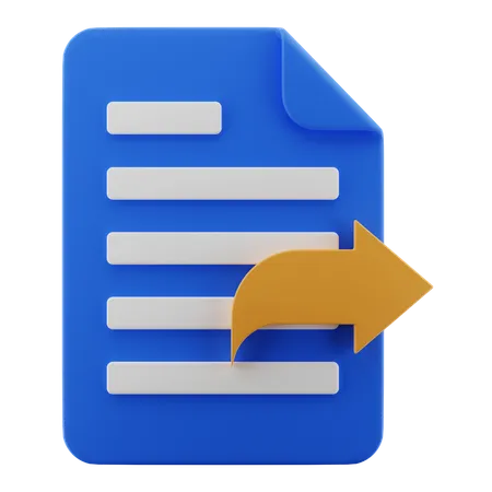 Document share  3D Icon