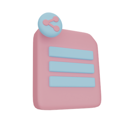 Document Share  3D Icon