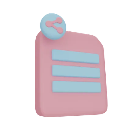 Document Share  3D Icon