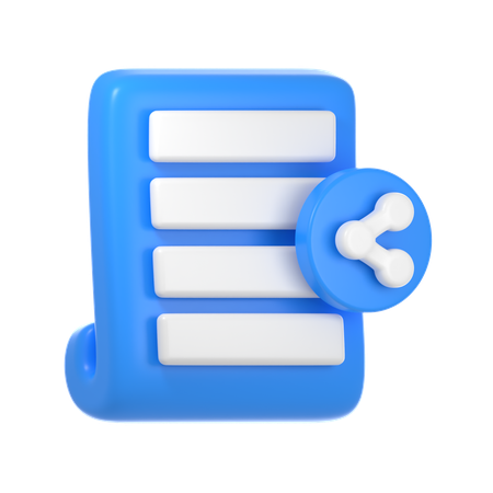 Document Sharing  3D Icon