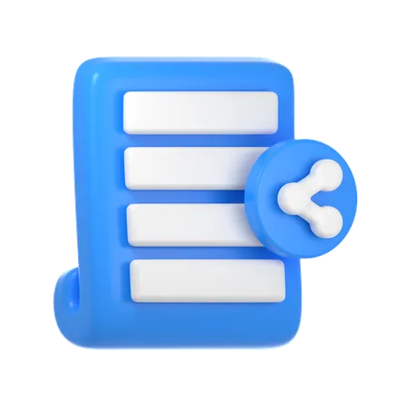 Document Sharing  3D Icon