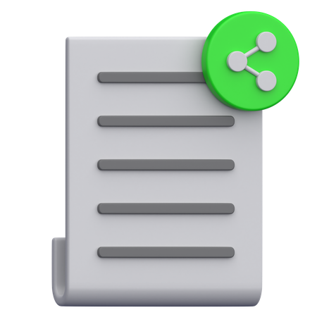 Document Sharing  3D Icon