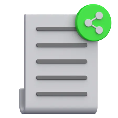 Document Sharing  3D Icon