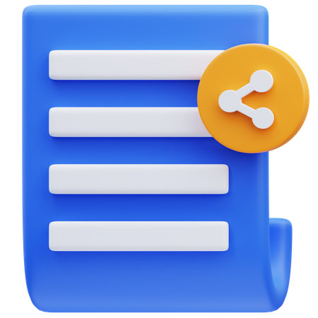 Document Sharing  3D Icon