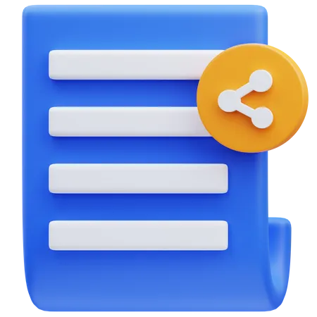 Document Sharing  3D Icon