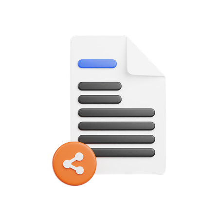 Document Sharing  3D Icon