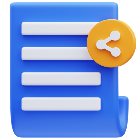Document Sharing 3D Icon