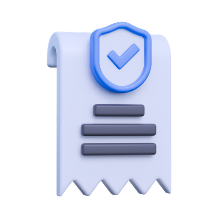 Document Shield  3D Icon