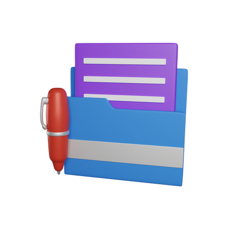 Document Sign  3D Icon
