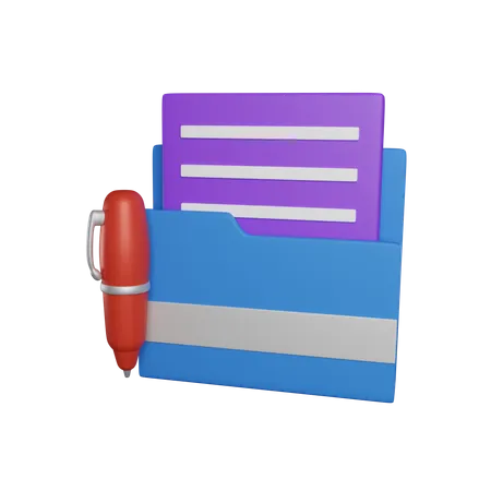 Document Sign 3 D Icon 3D Icon