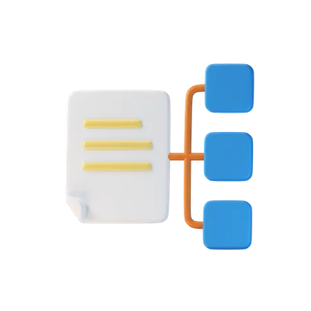 Document Structure  3D Icon