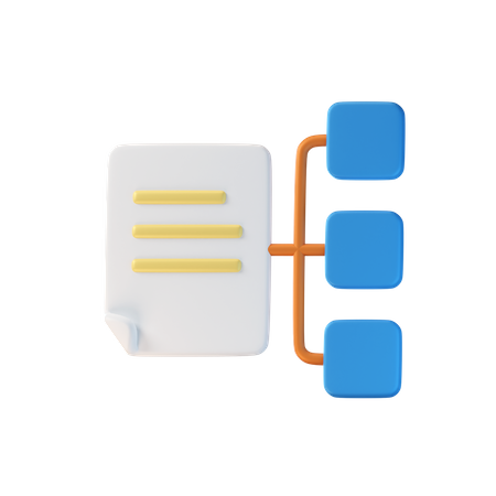 Document Structure 3D Icon