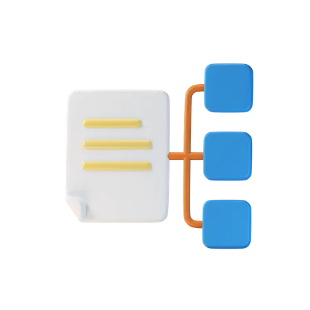 Document Structure 3D Icon