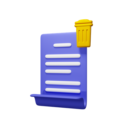 Suppression de document  3D Icon