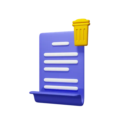 Suppression de document  3D Icon