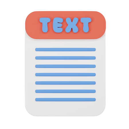 Document texte  3D Icon