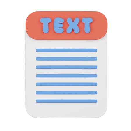 Document texte  3D Icon