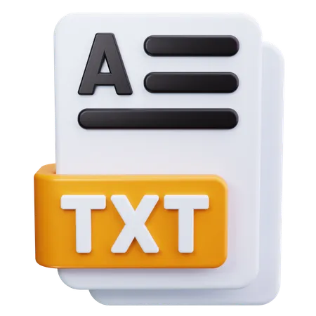 Document texte  3D Icon