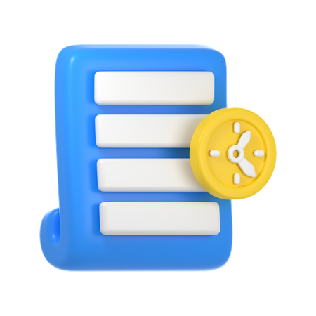 Document Timer  3D Icon