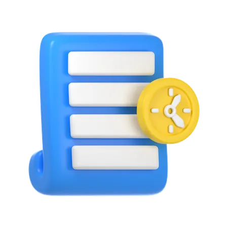 Document Timer  3D Icon