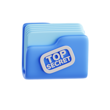 Document top secret  3D Icon