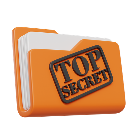 Document top secret  3D Icon