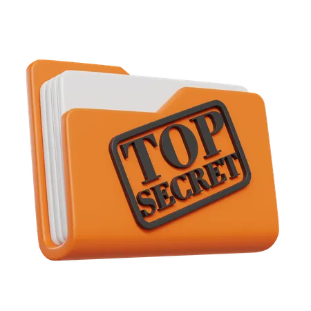 Document top secret  3D Icon