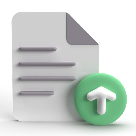 Document Upload  3D Icon