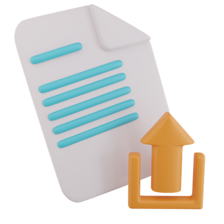 Document Upload  3D Icon