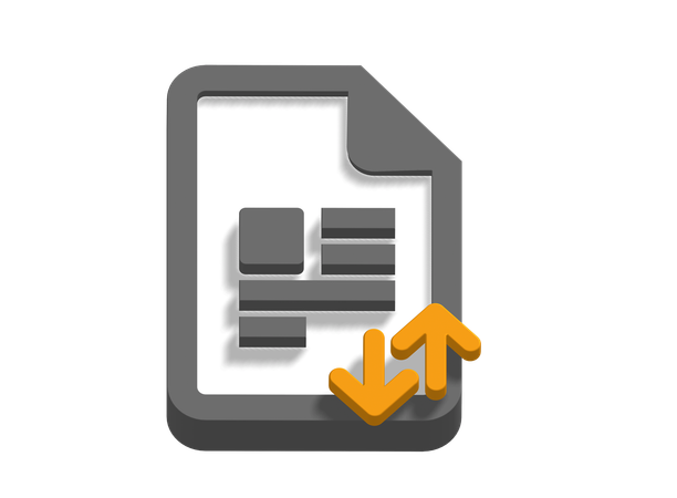 Document upload download  3D Icon