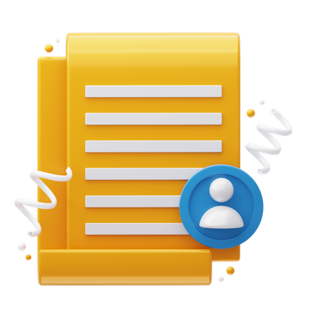 Document User  3D Icon