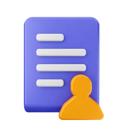 Document User  3D Icon