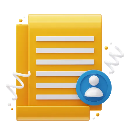 Utilisateur de documents  3D Icon