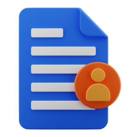 Utilisateur de documents  3D Icon