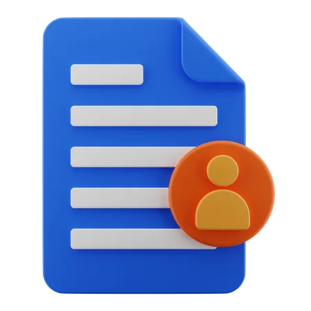 Utilisateur de documents  3D Icon